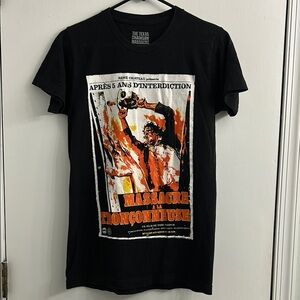 Mens Black Graphic short sleeve T-Shirt - size M